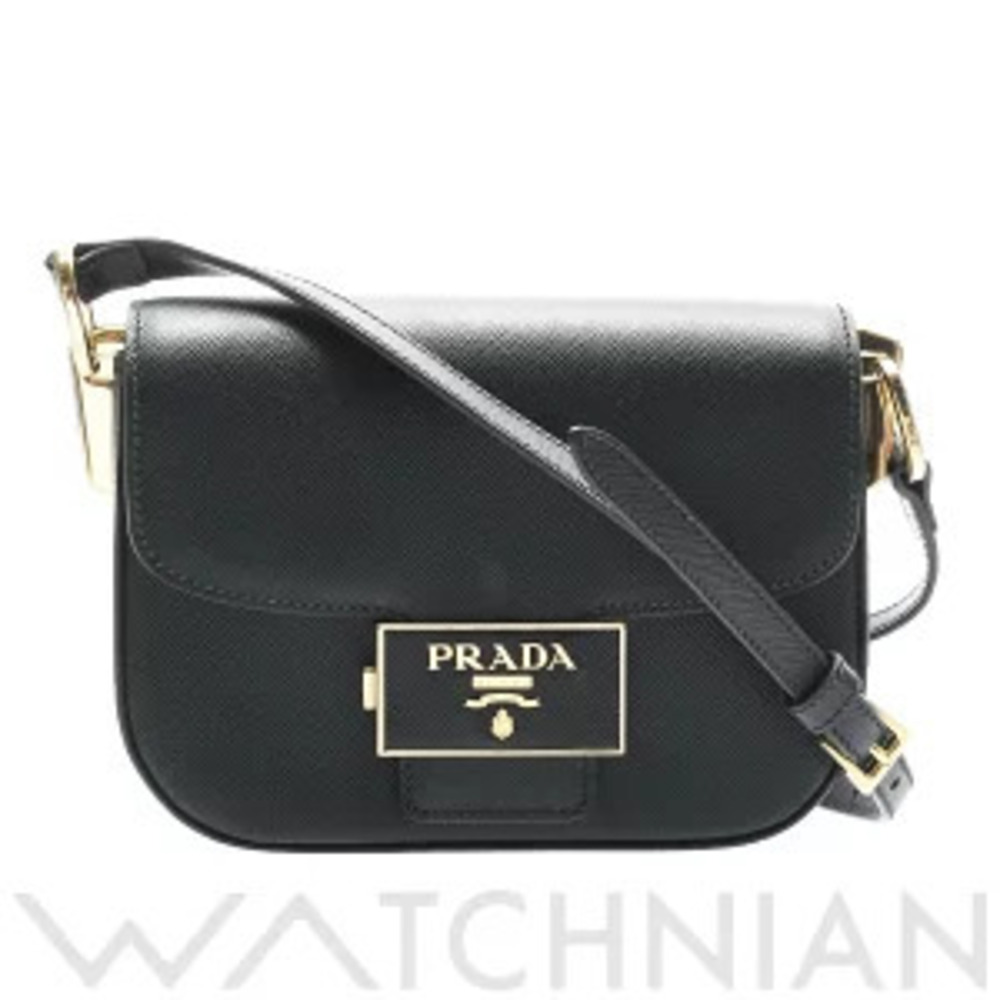 Prada Black Saffiano Leather Shoulder Bag